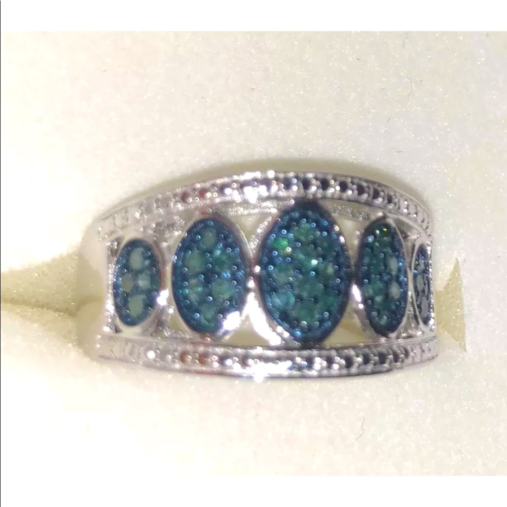 Fancy Blue Diamond Ring - 8